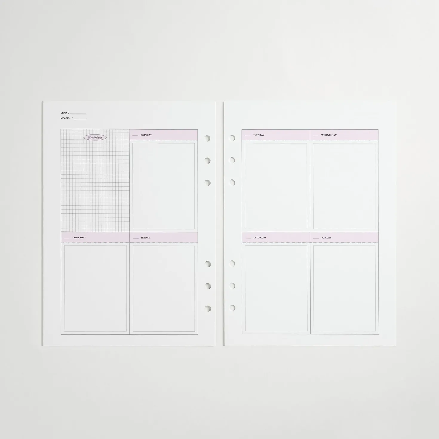 7pcs Basic 6 Ring A5 Binder Set