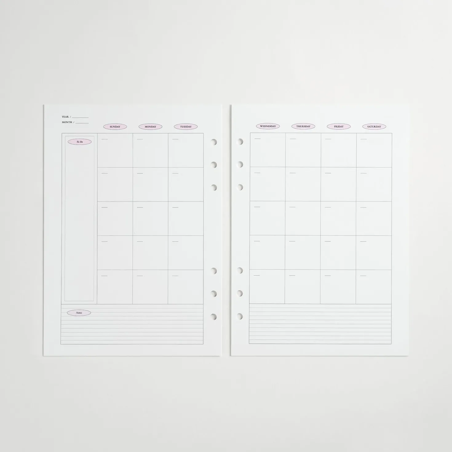 7pcs Basic 6 Ring A5 Binder Set
