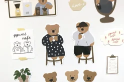 28pcs Bear Cafe Tour Sticker Set