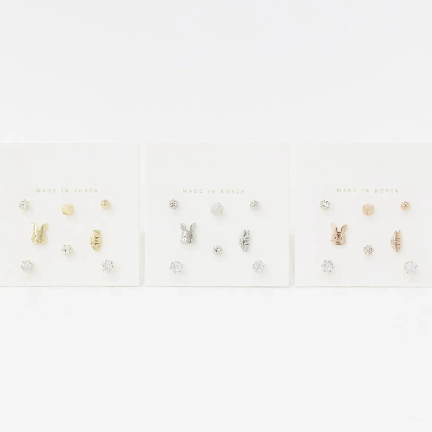 8pcs Bunny & Carrot Earring Set