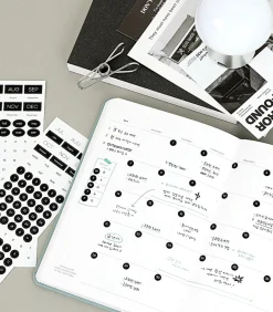 6pcs Calendar Month & Date Sticker Set