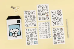 6pcs Coi Puppy Removable Sticker Set