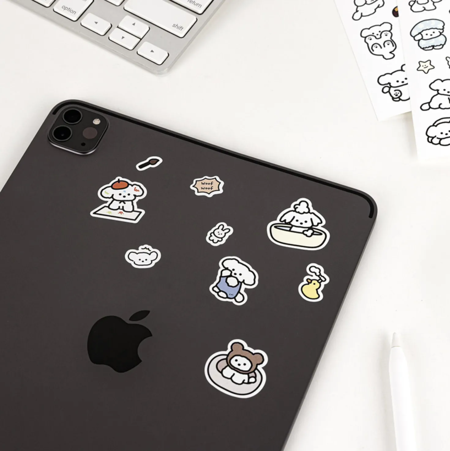 6pcs Coi Puppy Removable Sticker Set