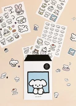 6pcs Coi Puppy Removable Sticker Set