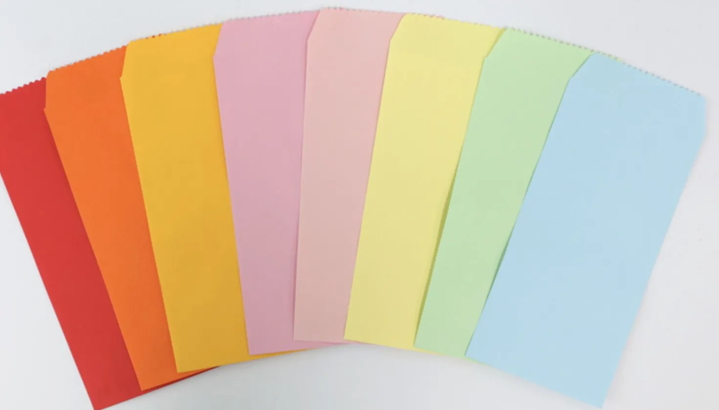 4pcs Colorful Vertical Envelope Set