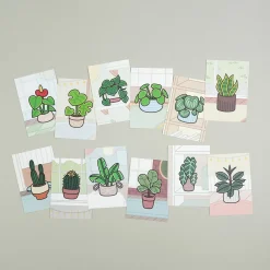 12pcs Cozy Home Houseplant Postcard Set