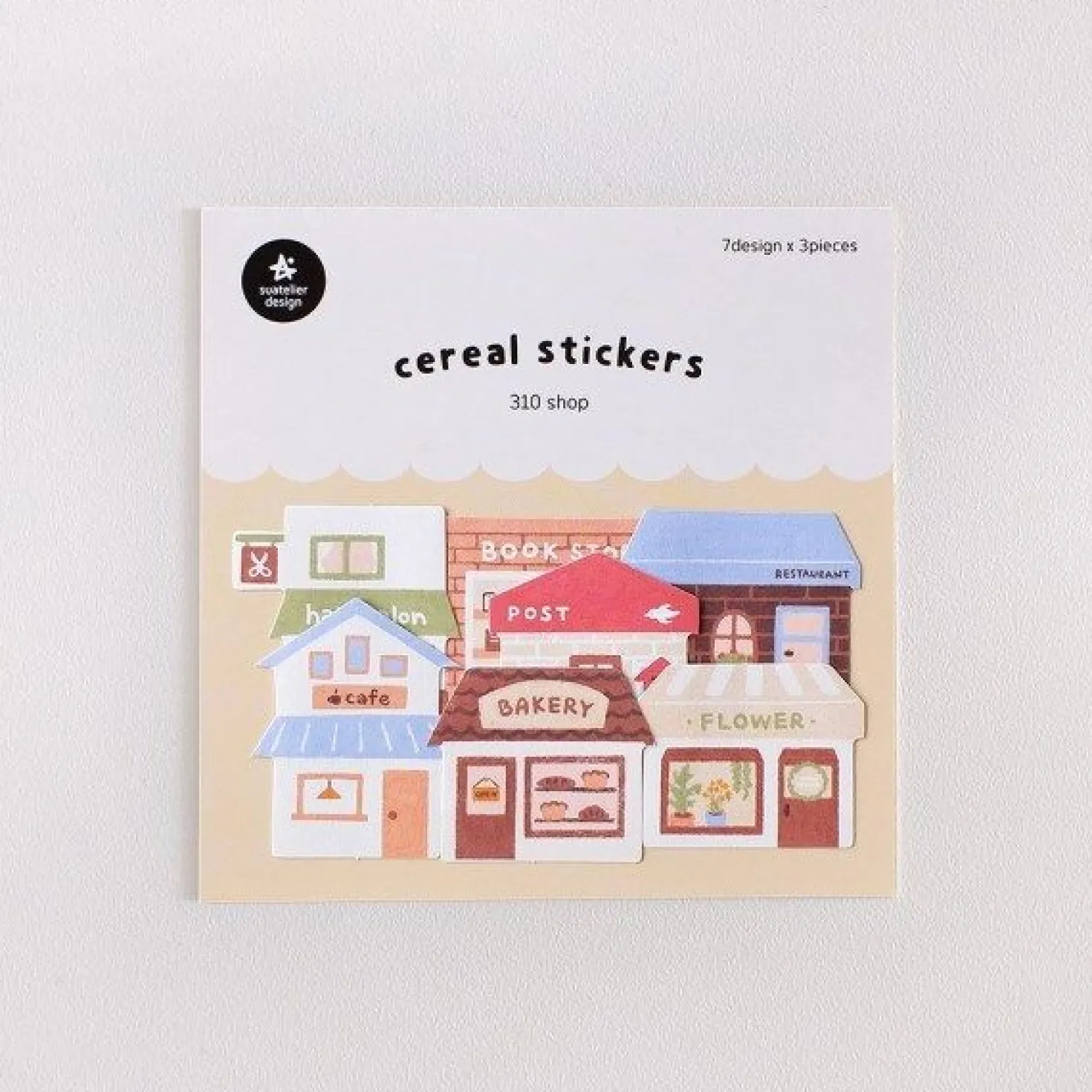 21pcs Cozy Shops Cereal Sticker Set