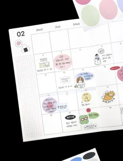 2pcs Daily Dot Sticker Set