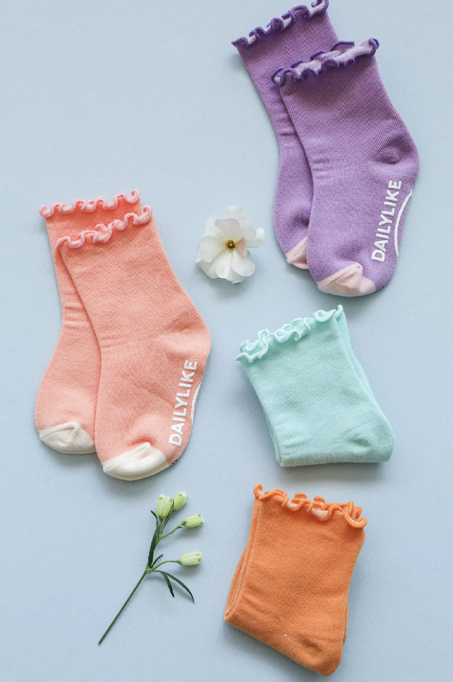 4pcs Daily Kids Crew Socks Set