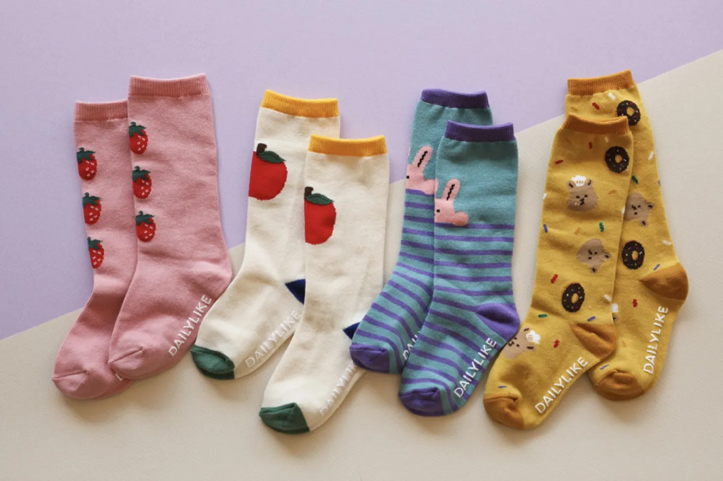 4pcs Dailylike Kids Knee Socks Set