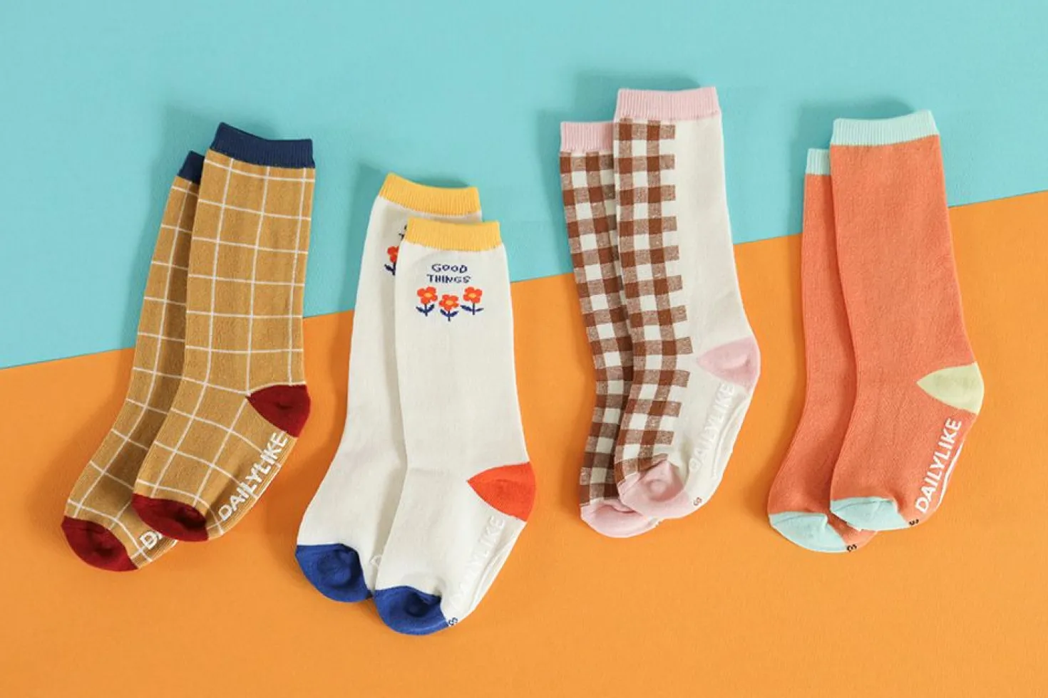 4pcs Dailylike Kids Knee Socks Set