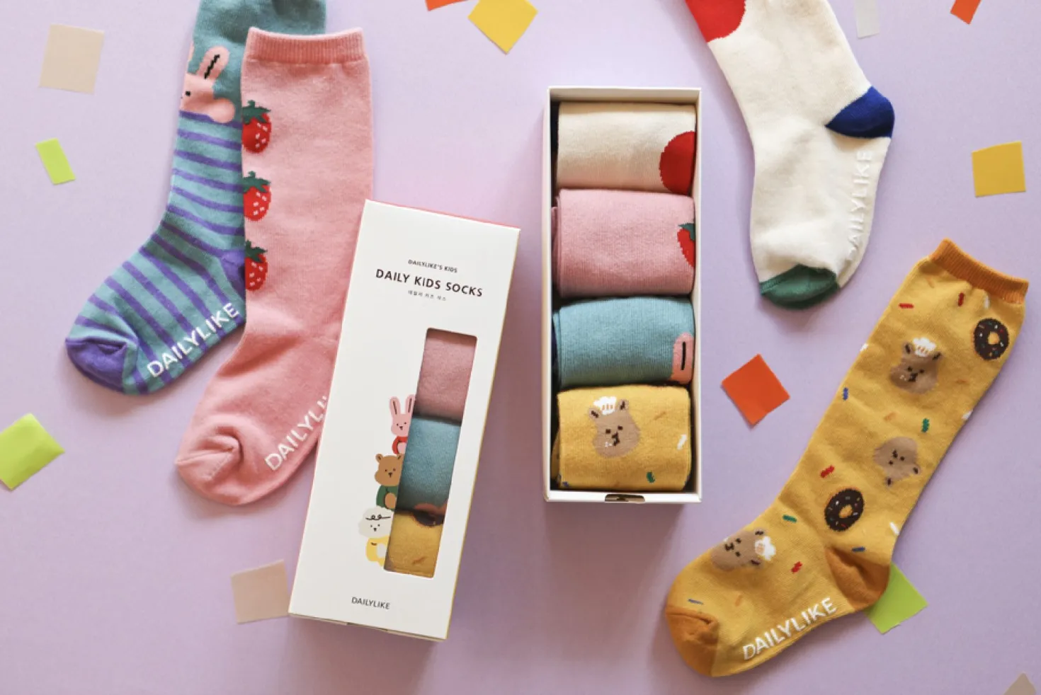 4pcs Dailylike Kids Knee Socks Set