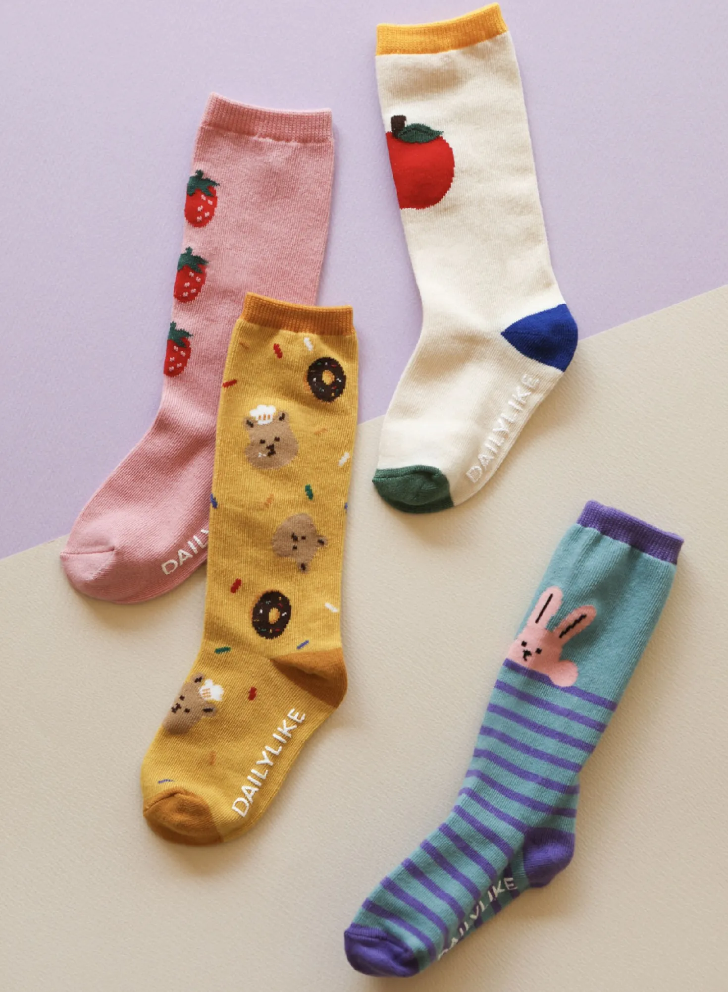 4pcs Dailylike Kids Knee Socks Set