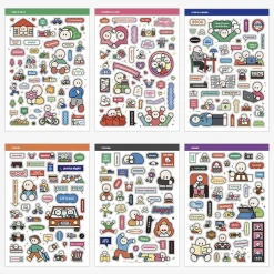 6pcs Daily Point Removable Sticker Set