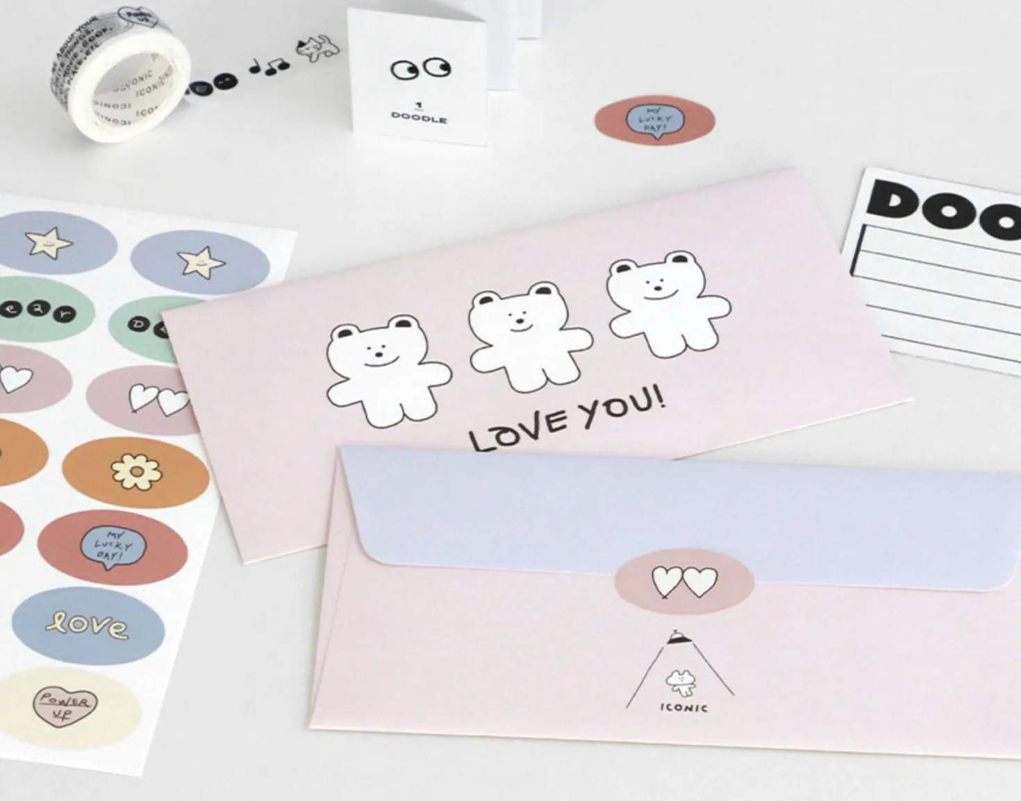 24pcs Doodle Gift Envelope Set