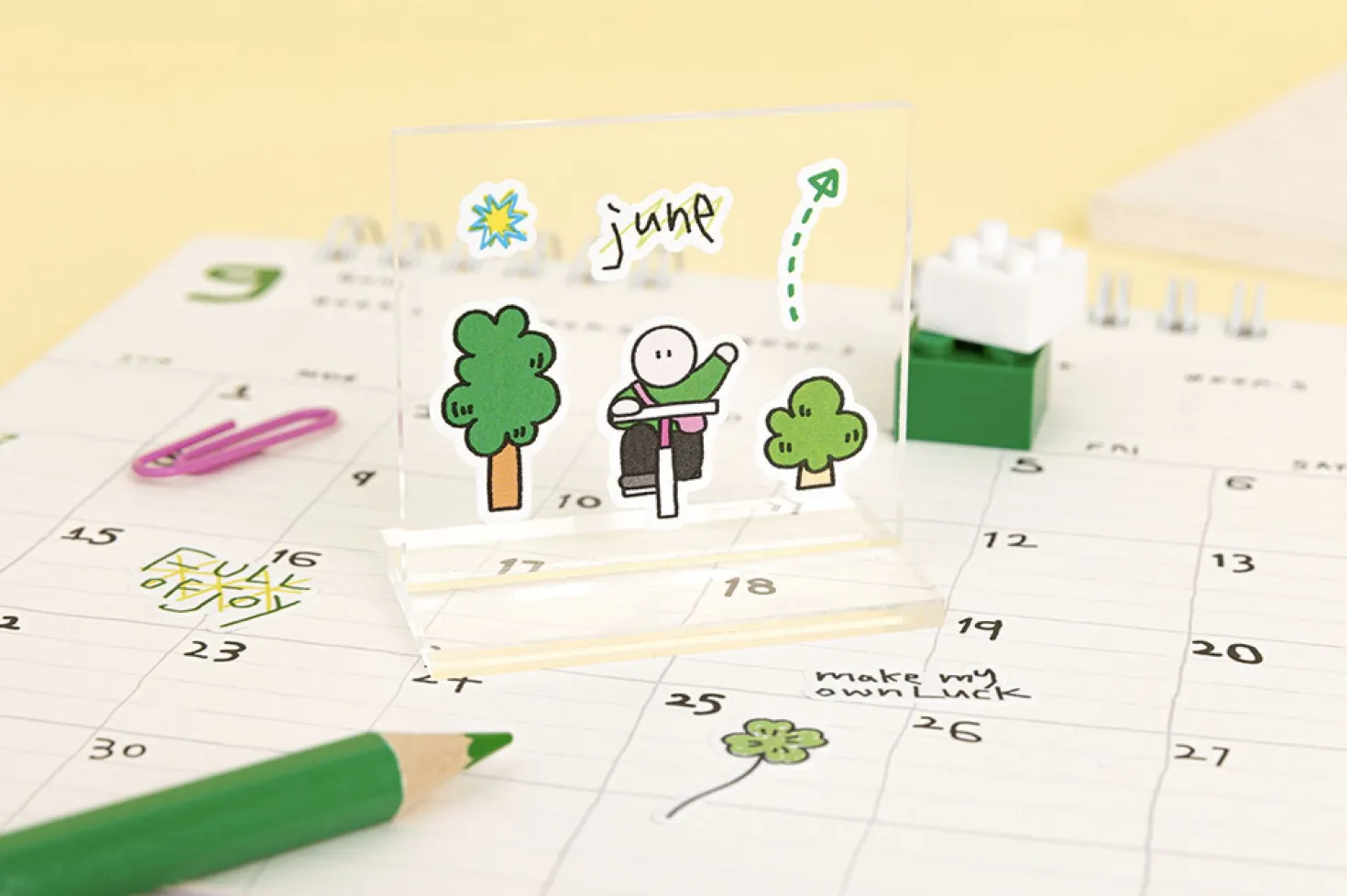 6pcs Doodle Point Removable Sticker Set