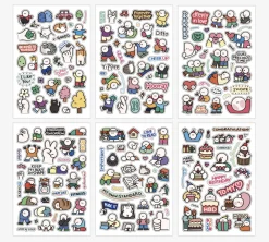 6pcs Drawing Point Removable Sticker Set