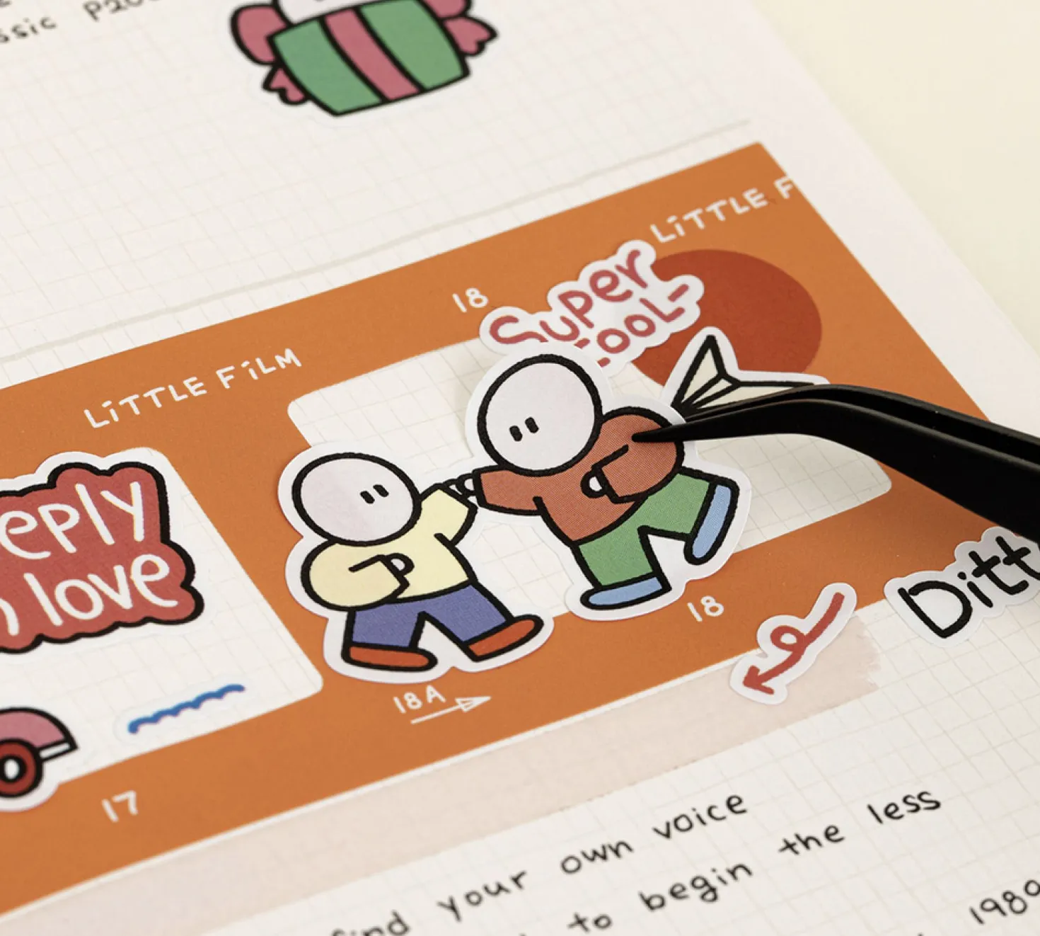 6pcs Drawing Point Removable Sticker Set