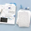 6pcs Fluffy Alphabet Sticker Set