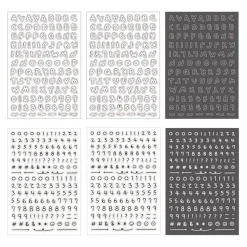 6pcs Fluffy Alphabet Sticker Set