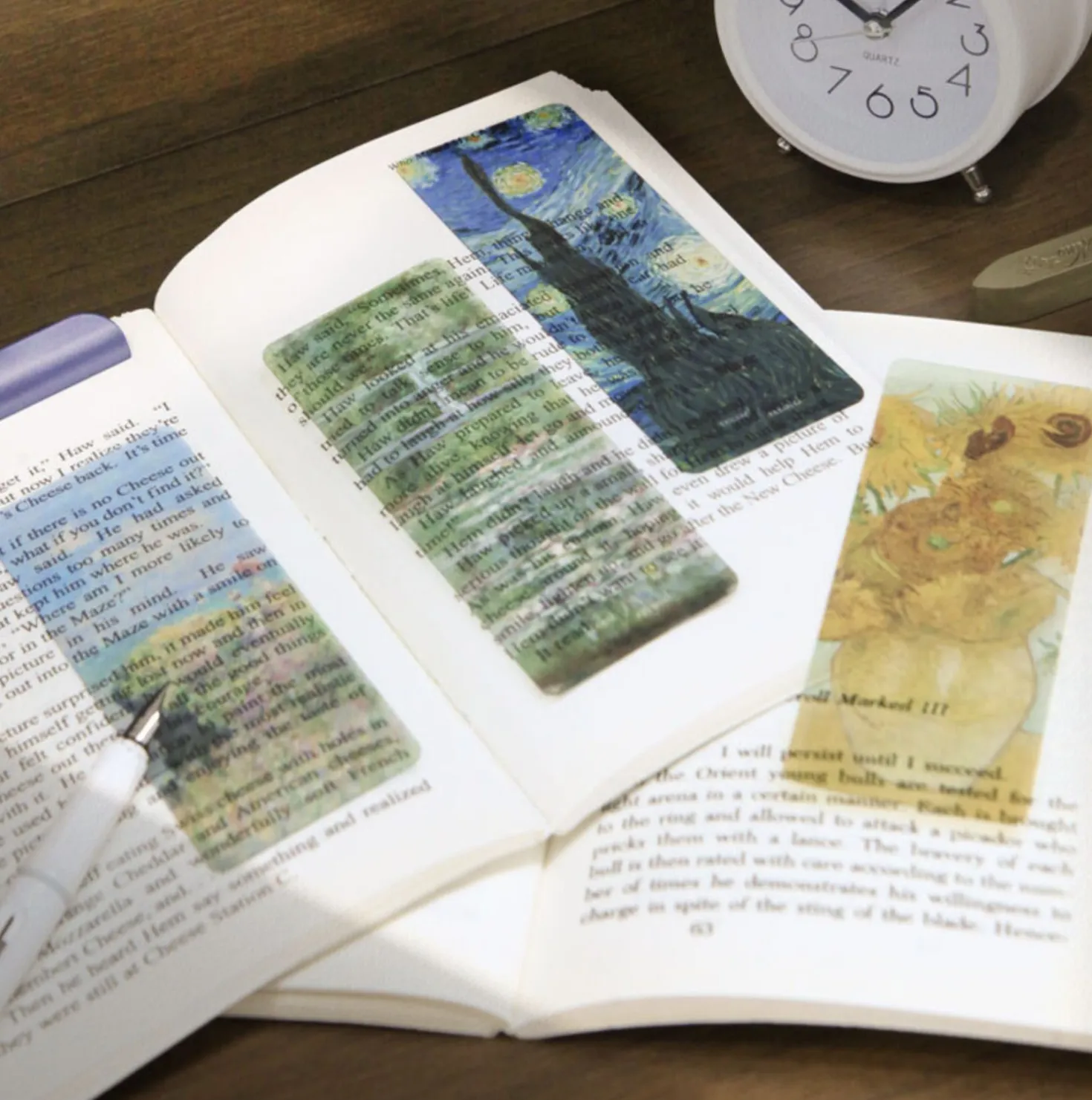 4pcs Gogh & Monet Bookmark Set
