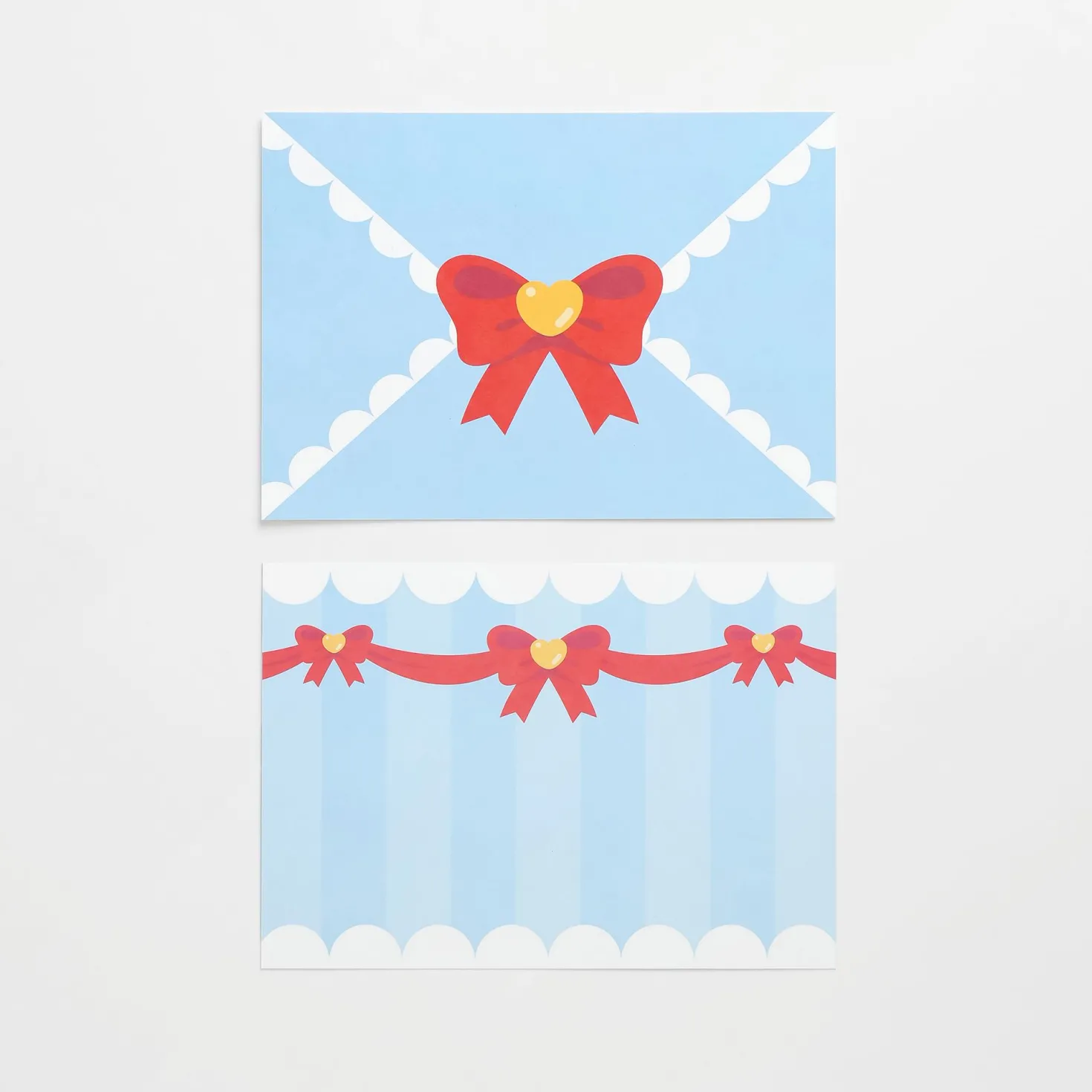 2pcs Heart Card & Envelope Set