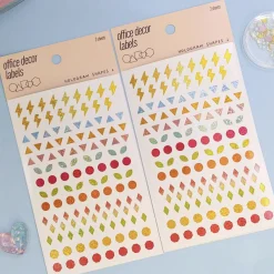 3pcs Hologram Shapes Sticker Set