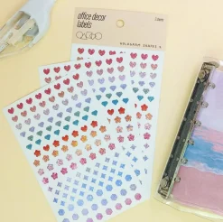 3pcs Hologram Shapes Sticker Set
