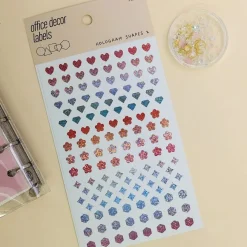 3pcs Hologram Shapes Sticker Set