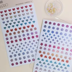 3pcs Hologram Shapes Sticker Set