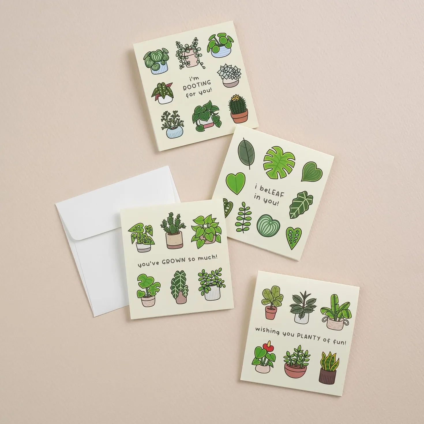 2pcs Houseplant Mini Card Set