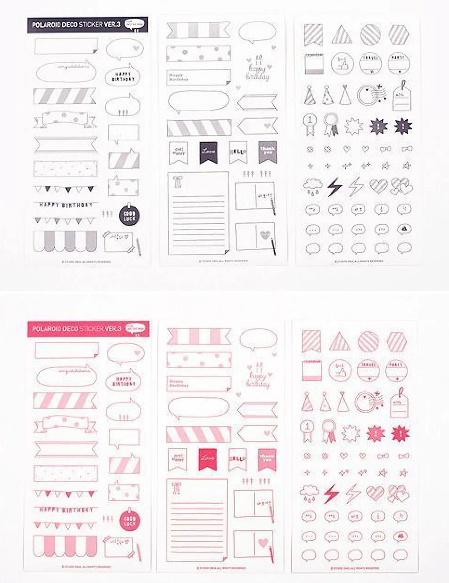 6pcs Instax Deco Sticker Set