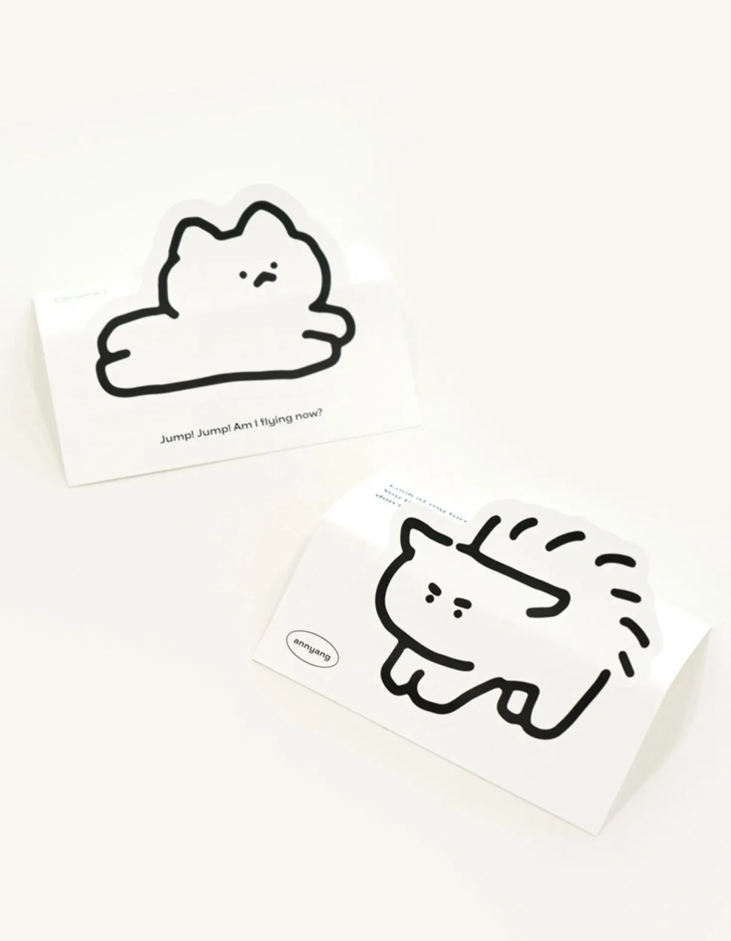 6pcs Jumping Cat Removable Sticker Set