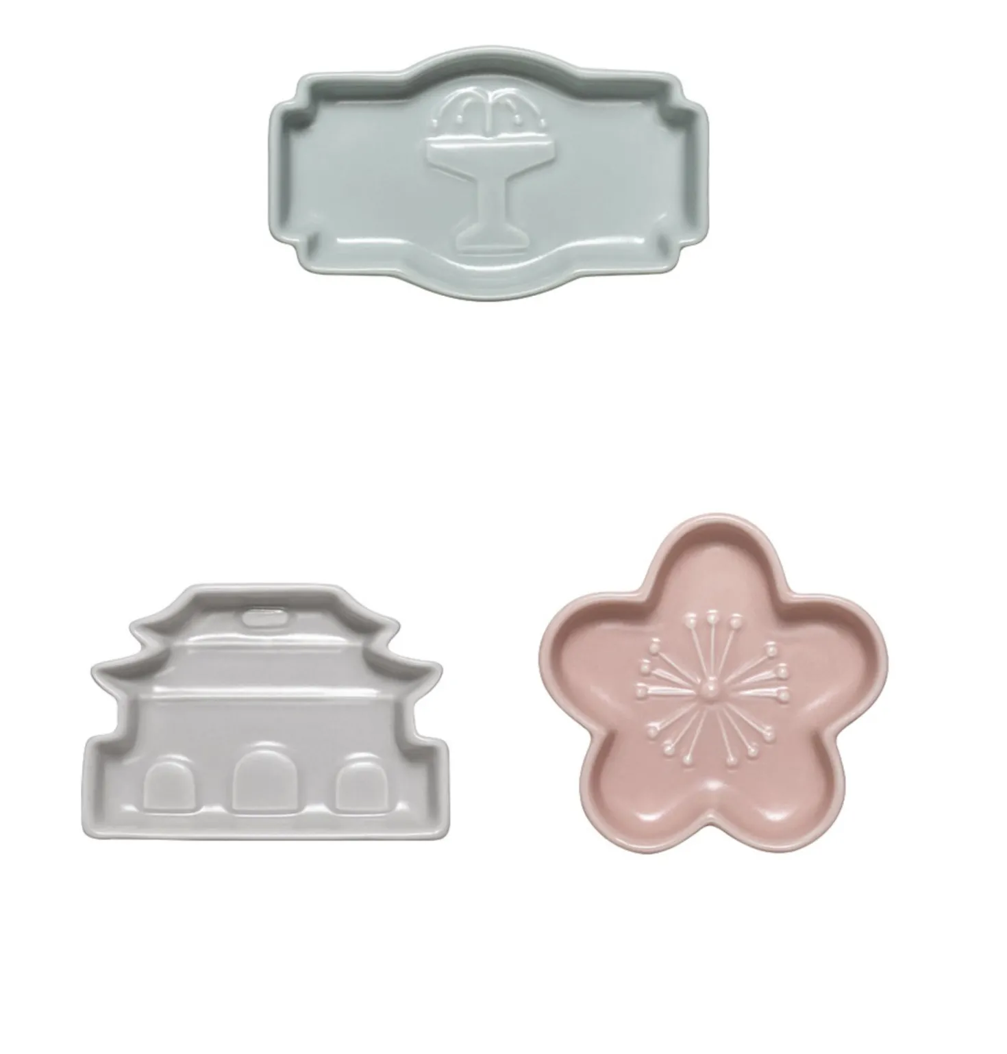 3pcs Korean Palace Mini Sauce Dish Set
