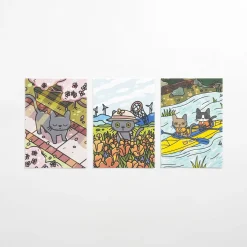 12pcs Lana & Tuxedo Cat Postcard Set