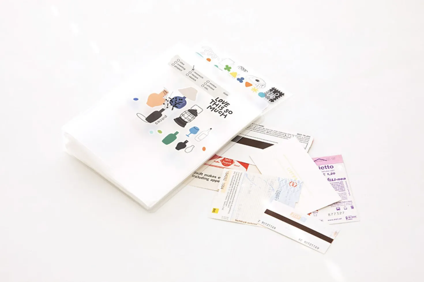 6pcs Life & Pieces Clear Sticker Set