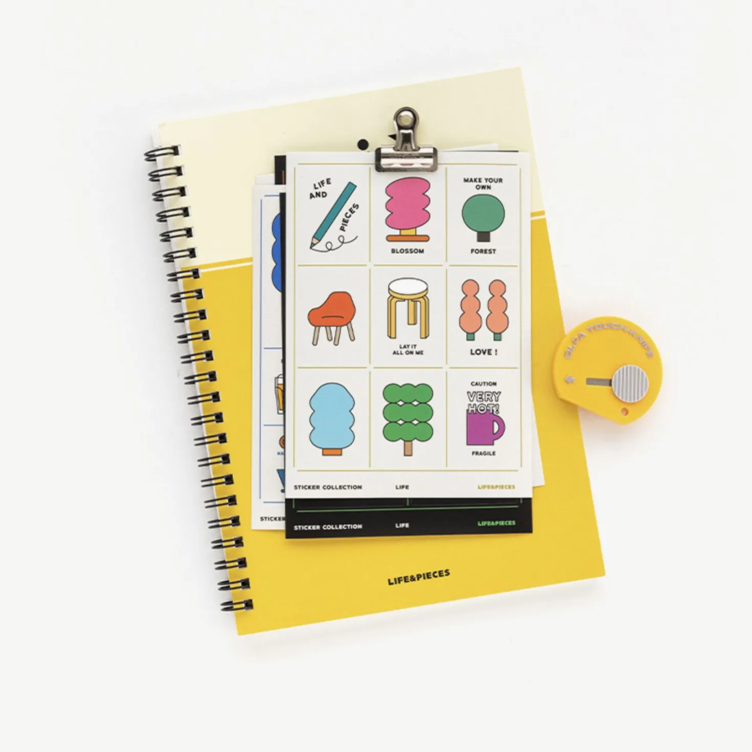 8pcs Life & Pieces Life Removable Sticker Set