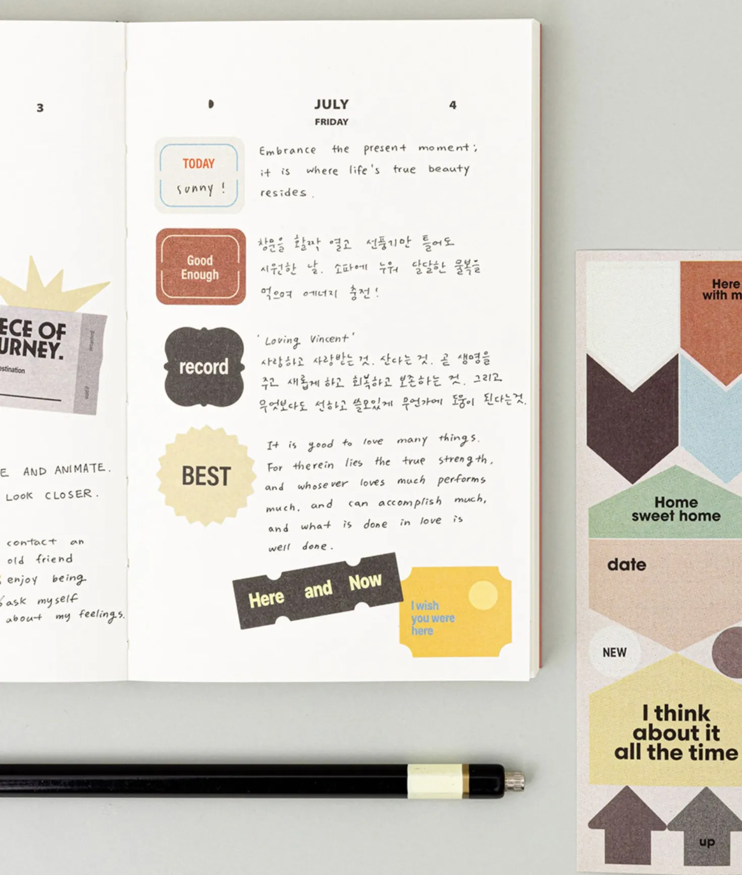 6pcs Life & Pieces Vintage Label Sticker Set