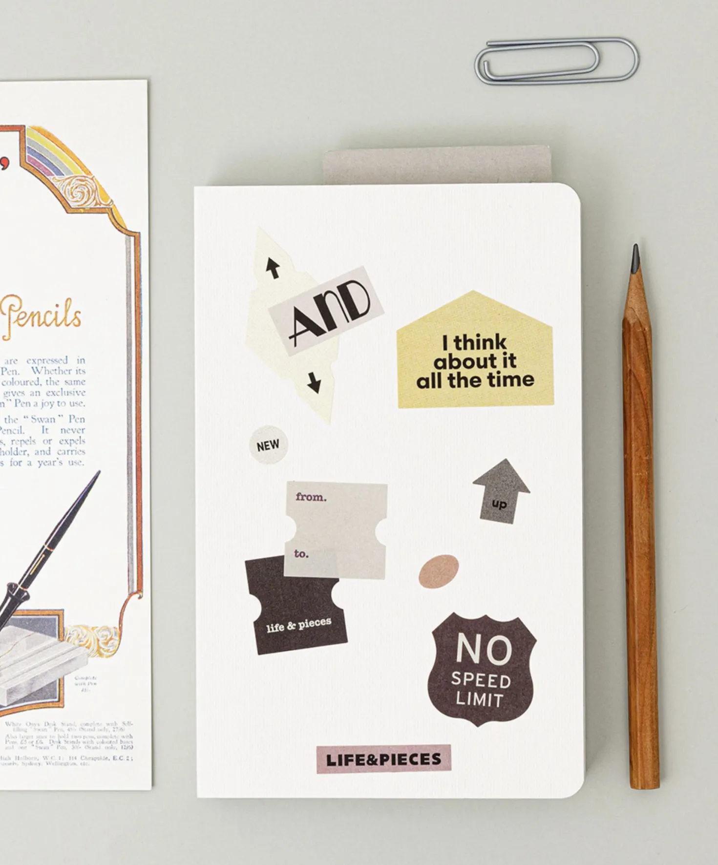 6pcs Life & Pieces Vintage Label Sticker Set