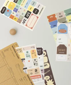 6pcs Life & Pieces Vintage Label Sticker Set