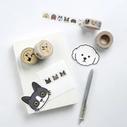 10pcs Mini Dog Face Card Set
