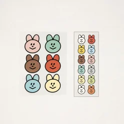2pcs Mini Smile Removable Sticker Set