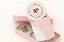 2pcs Mini Smile Removable Sticker Set