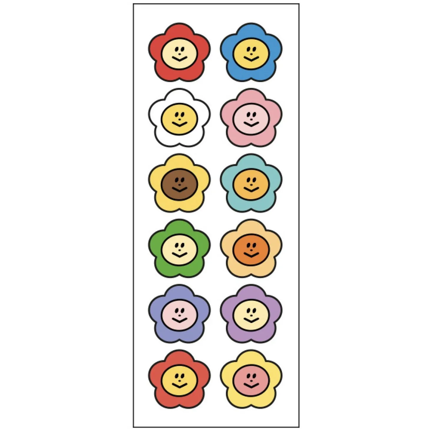 2pcs Mini Smile Removable Sticker Set