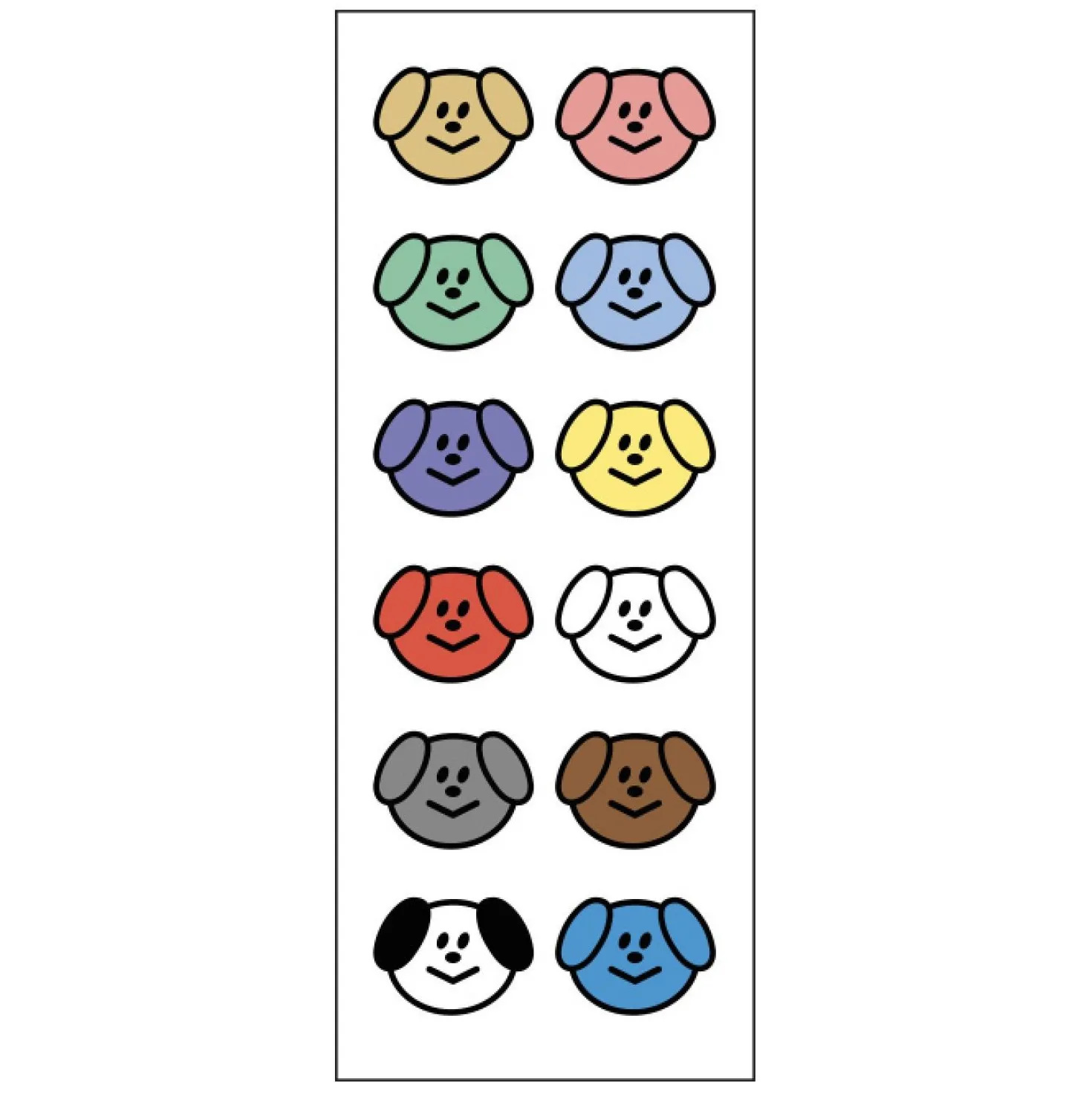2pcs Mini Smile Removable Sticker Set
