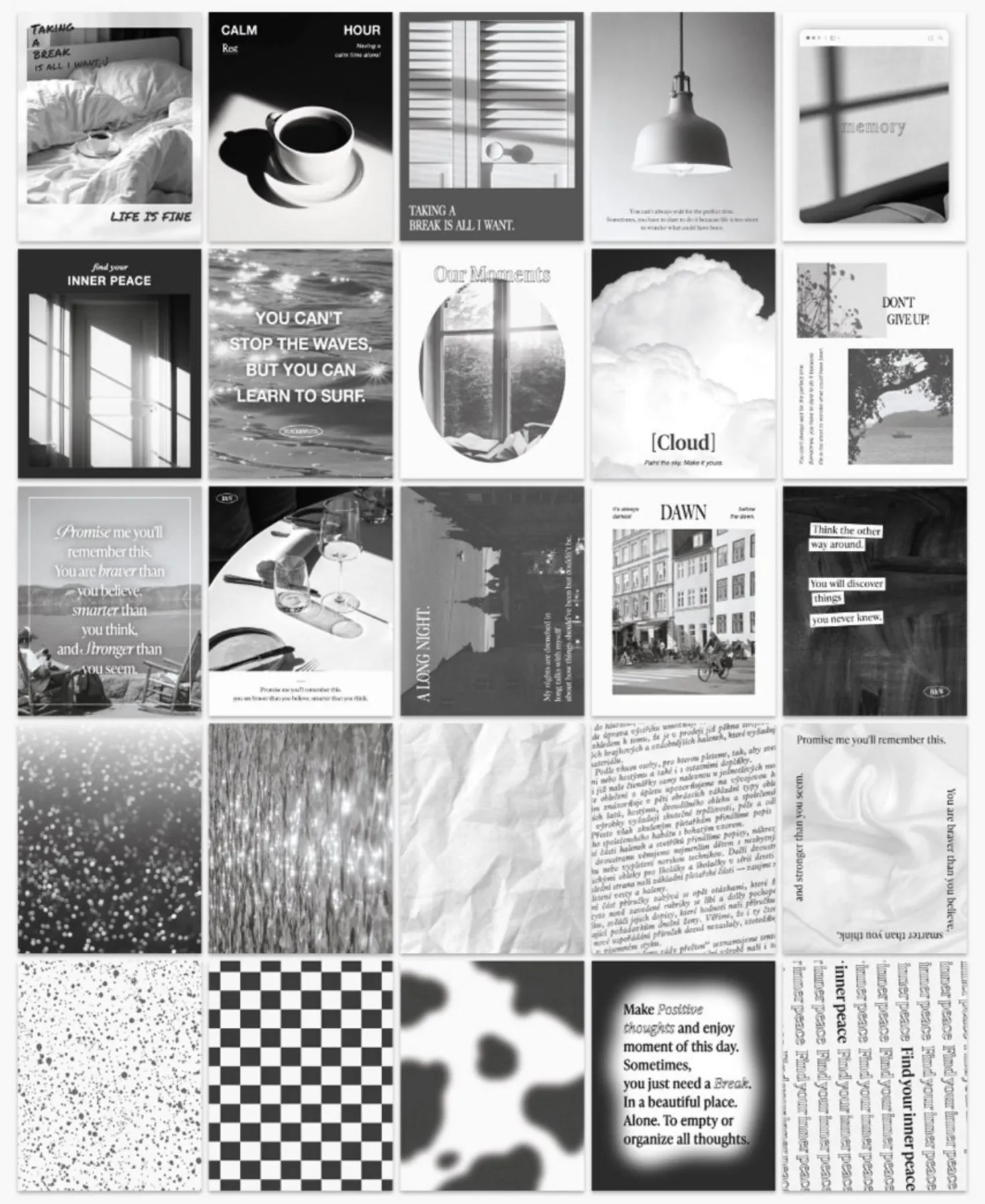 50pcs Moodscape Background Sticker Set