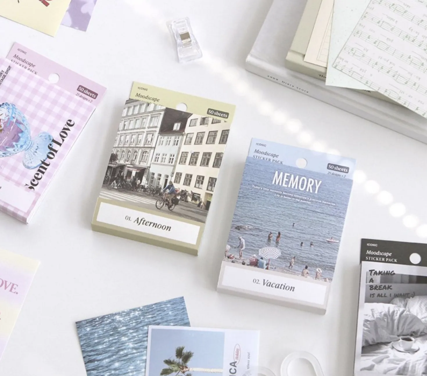 50pcs Moodscape Background Sticker Set