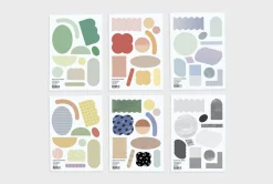 2pcs Natural Fun Pattern Sticker Set