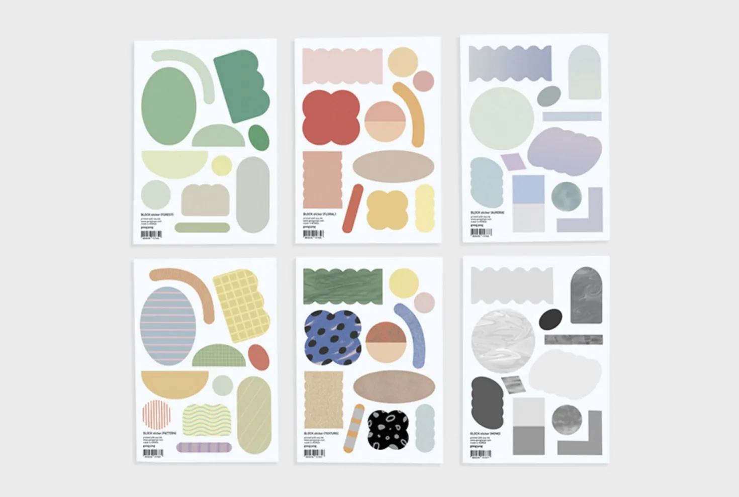 2pcs Natural Fun Pattern Sticker Set
