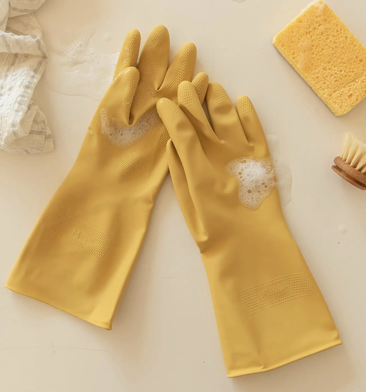3pcs Natural Rubber Latex Gloves Set